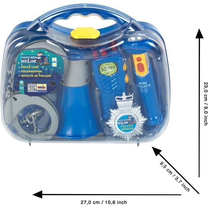 Mallette de policier - KLEIN - 8874 - Avec lampe torche électronique et accessoires - Des 3 ans