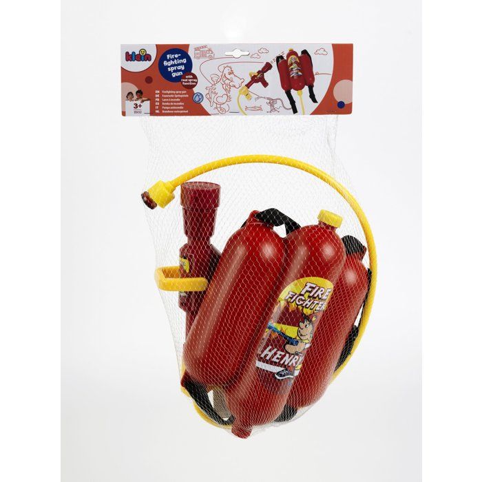 Lance a incendie pour enfant - KLEIN - 8932 - Réservoir dorsal 2L - Jet d'eau