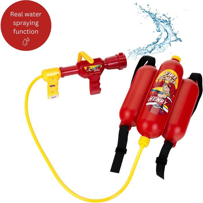 Lance a incendie pour enfant - KLEIN - 8932 - Réservoir dorsal 2L - Jet d'eau