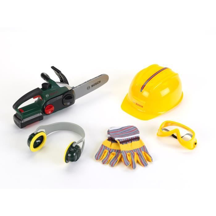 KLEIN - Jouet - Set b˚cheron Bosch avec tronÁonneuse Èlectronique, 5 pieces