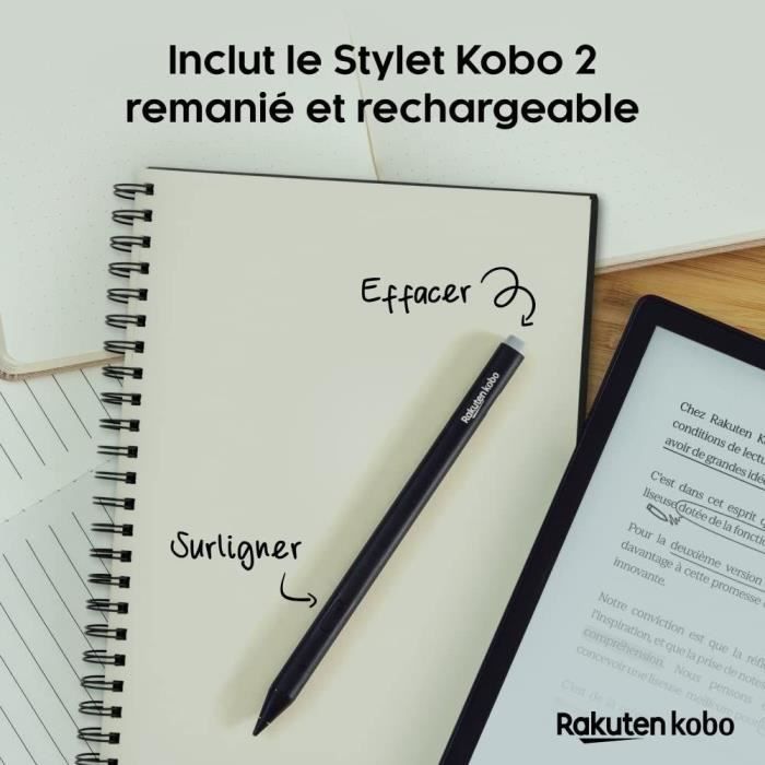 Liseuse Kobo Elipsa 2E – Écran tactile 10,3 – Stylet inclus – WiFi – eBook Reader