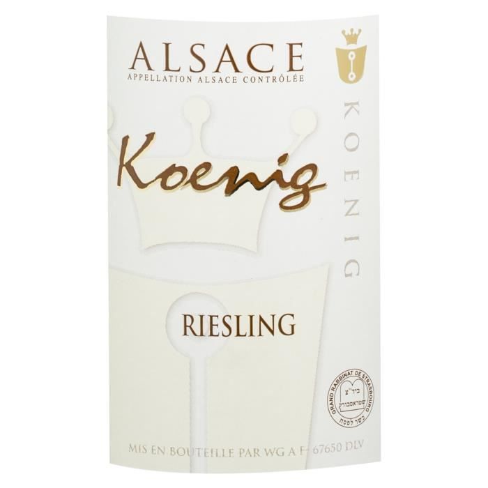 Koenig 2020-2024 Riesling - Vin Blanc d'Alsace Cascher