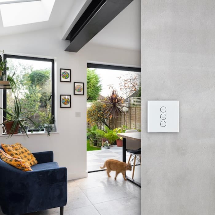 Interrupteur Wi-Fi+BT pour volets roulants, RÈtroÈclairage contrÙlable - Konyks Vollo Max 3