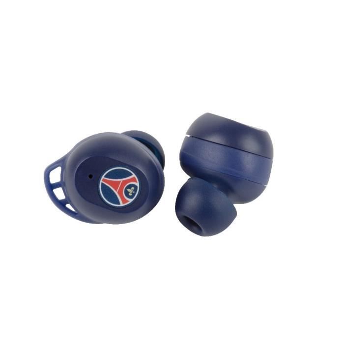 Écouteurs sans fil - KONIX - PSG - Autonomie 8 h + 15 h avec boîtier - Résistance a l'eau IPX4 - Bluetooth - Bleu