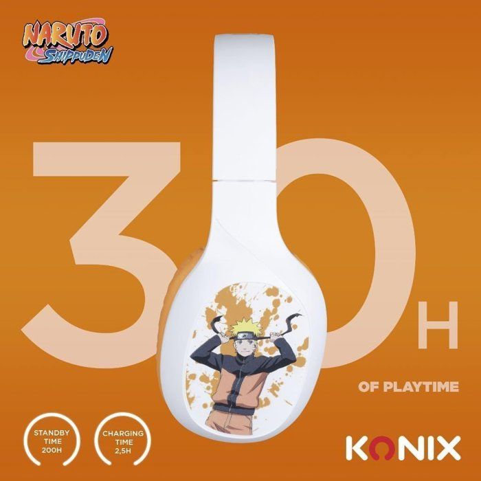 Casque audio supra-auriculaire sans fil - Konix - Naruto Shippuden - Bluetooth 5.3 smartphones et tablettes - Autonomie 30 h