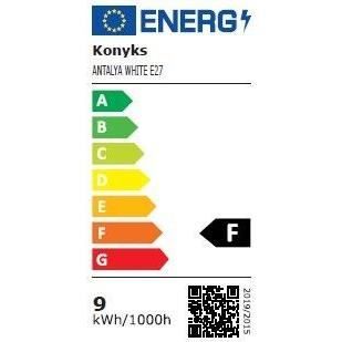 Ampoule LED WiFI + BT, 780 Lumens, 9W, Blanc réglable - Konyks Antalya White E27