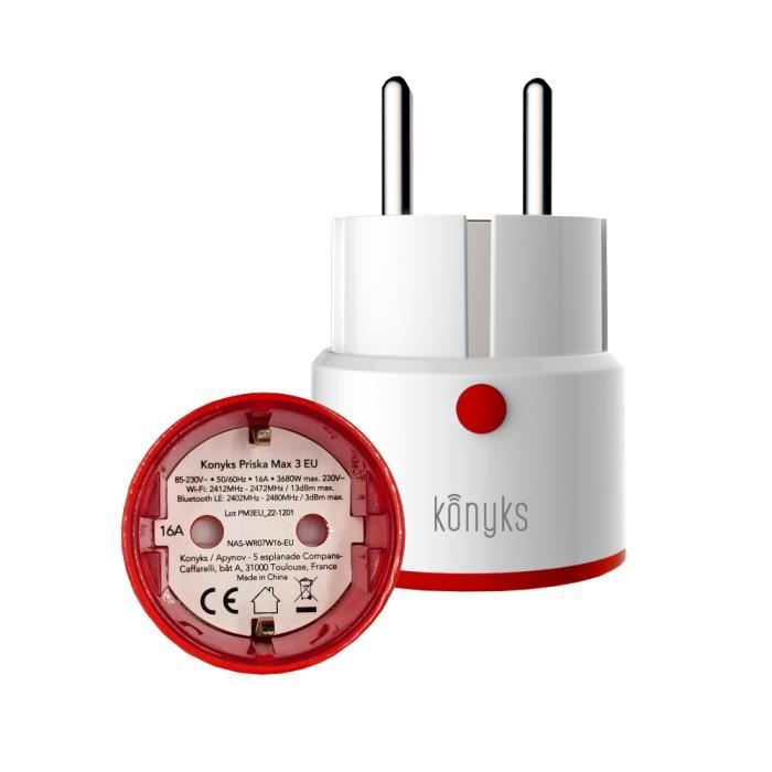 Konyks Priska Max 3 EU - Prise connectÈe WiFi 16A avec compteur de consommation