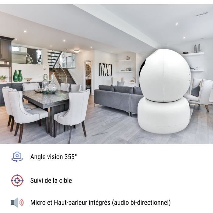 Caméra de surveillance - KONYKS - CAMINI 2 - Intérieur - Motorisée - Wifi - Détéction de mouvements