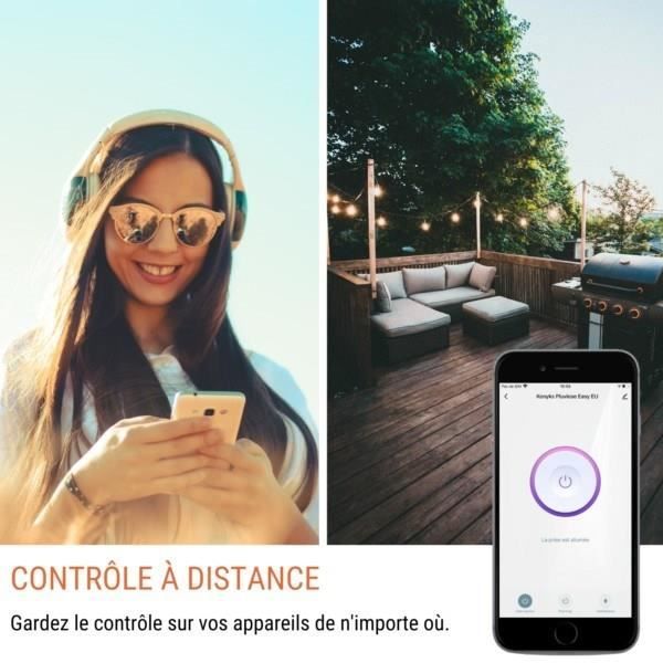 Prise extérieure - KONYKS - Pluviose FR - WiFi - Blanc