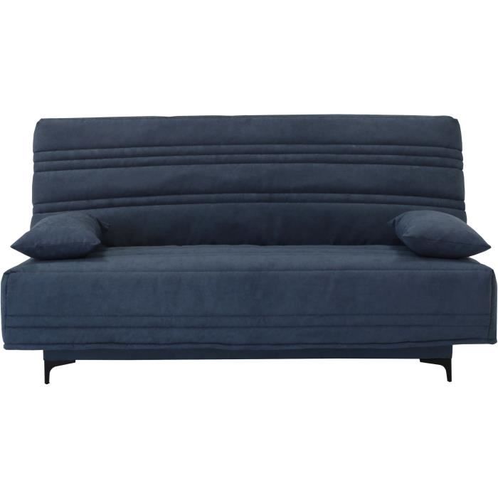 Canapé convertible clic-clac 3 places KRISTEN - Largeur 199 cm - Matelas 14 cm - Coffre de rangement