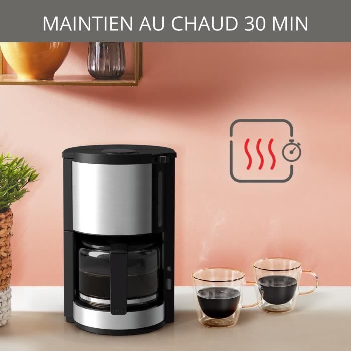 KRUPS Cafetiere filtre Èlectrique 1,25L Machine a cafÈ Pro Aroma Plus, 15 tasses, Noir Inox KM321010
