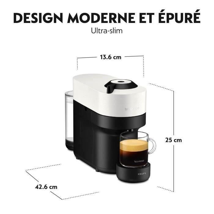 NESPRESSO KRUPS Vertuo Pop Machine a cafÈ, Cafetiere espresso, Blanche YY8889FD