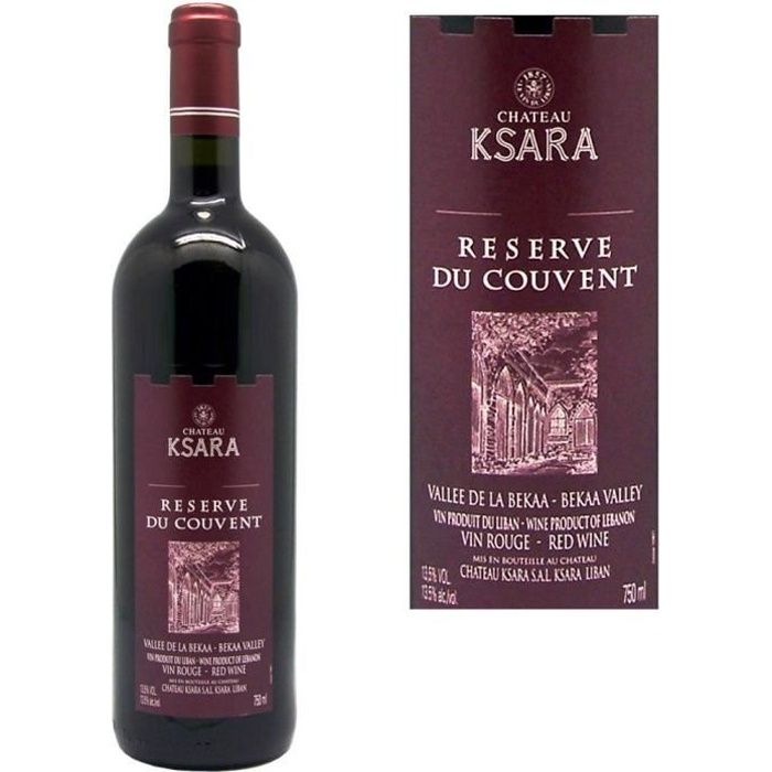 Château Ksara Réserve du Couvent Vallée de la Bekaa - Vin rouge du Liban 2022