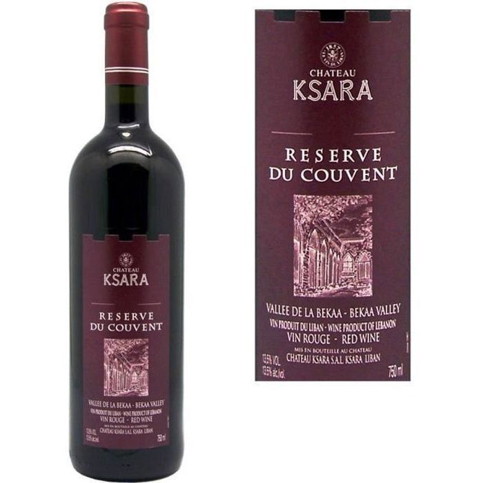 Château Ksara Réserve du Couvent Vallée de la Bekaa - Vin rouge du Liban 2022