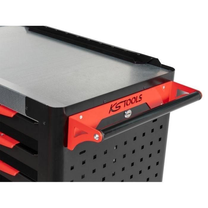 Servante d'atelier - Equipée - 6 tiroirs - KS Tools - 824.6298F - Noir - Equipée de 298 outils PL - Fabriquée en France