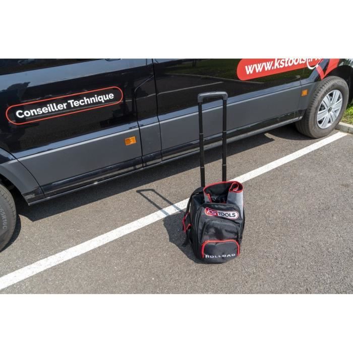 Sac a dos - KS TOOLS - 850.0334 - Sac a roulettes - Bras télescopique - Charge max 35 kg - Volume 18 L