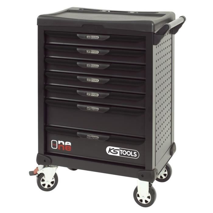 Servante d'atelier - Vide - 7 tiroirs - KS Tools - 823.0007 - Noir - Servante one by one - Charge max/tiroir de 45kg