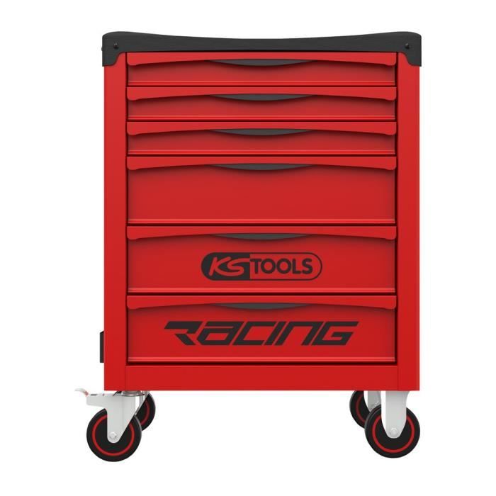 Servante - Vide - 6 tiroirs - KS Tools - 855.0006 - Rouge - Charge max par tiroir 30 kg - Servante d'atelier