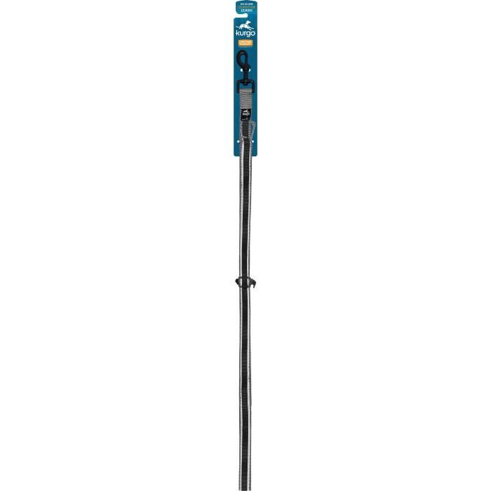 Laisse mains libres - KURGO - QUANTUM - 6 positions - 120 a 180 cm - Noir
