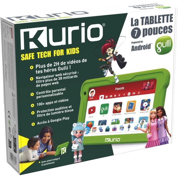 Tablette - Kurio - Gulli 7 pouces - Android 13 - Contrôle parental - 100+ applications