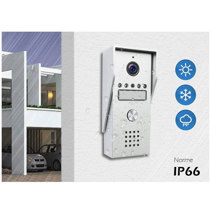 Portier Vidéo - KYF - Filaire - Connecté Wifi - Ecran tactile 7'' - 2 fils