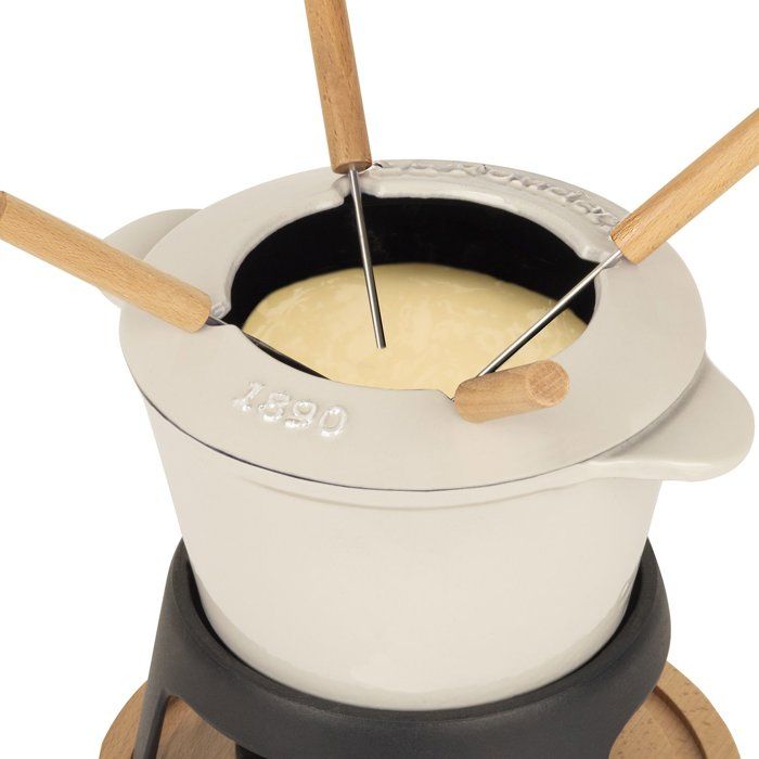 Fondue en fonte émaillée - LA FONDERIE 1890 - MONT JOLY - 1,2 L - 4 personnes - Beige