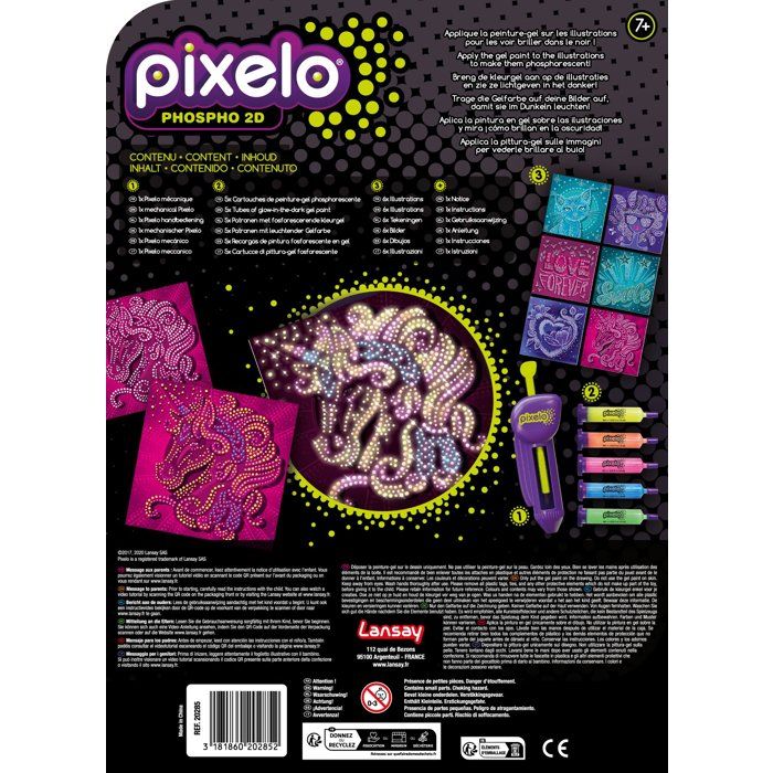 Jeu de coloriage - LANSAY - 20285 - Pixelo Phospho 2D