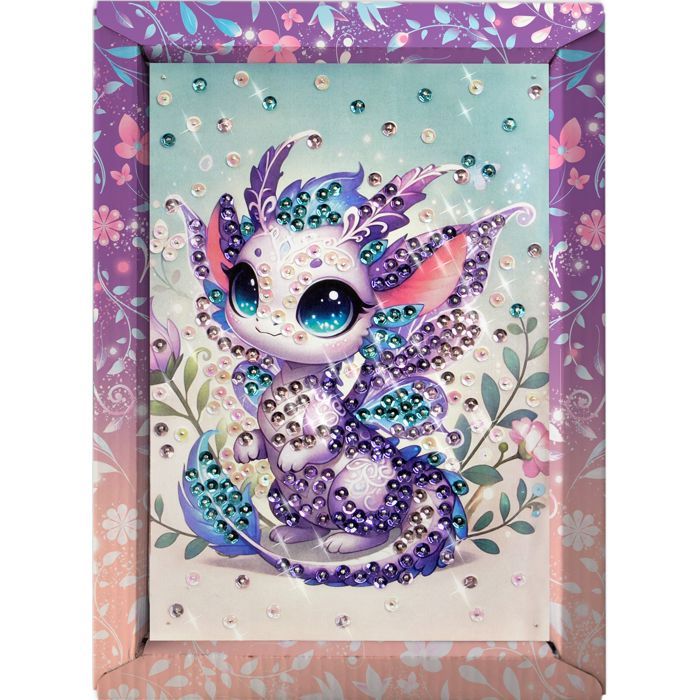 Kit loisir créatif - LANSAY - Collection sequins féérique - Dragon - Des 6 ans