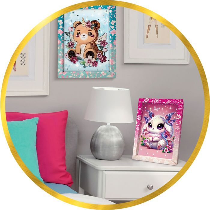 Kit loisir créatif - LANSAY - Collection sequins féérique - Ourson - Des 7 ans