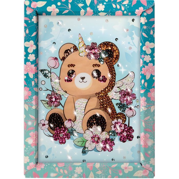 Kit loisir créatif - LANSAY - Collection sequins féérique - Ourson - Des 7 ans