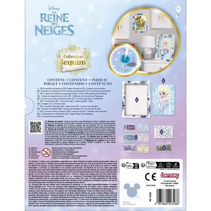 Jeu de création - LANSAY - Collection sequins - ELSA LA REINE DES NEIGES - Des 7 ans