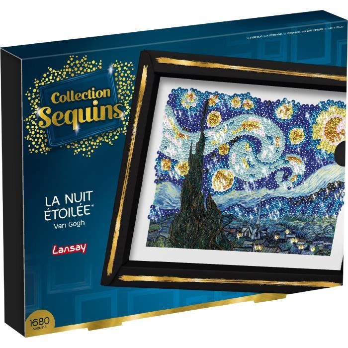 Kit loisir créatif - LANSAY - Collection Sequins - La nuit étoilée - Van Gogh - Des 14 ans