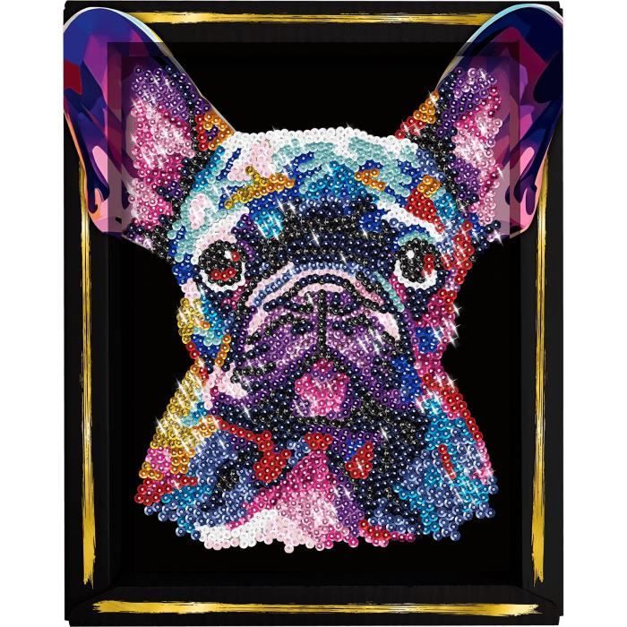 Kit loisir créatif - LANSAY - Collection Sequins - Pop art chien - Des 14 ans