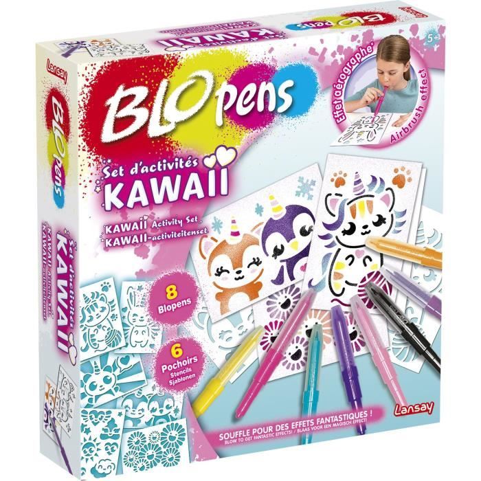 LANSAY - BLOPENS - Set d'Activités Kawaii - Feutres Fantastiques - Des 5 ans