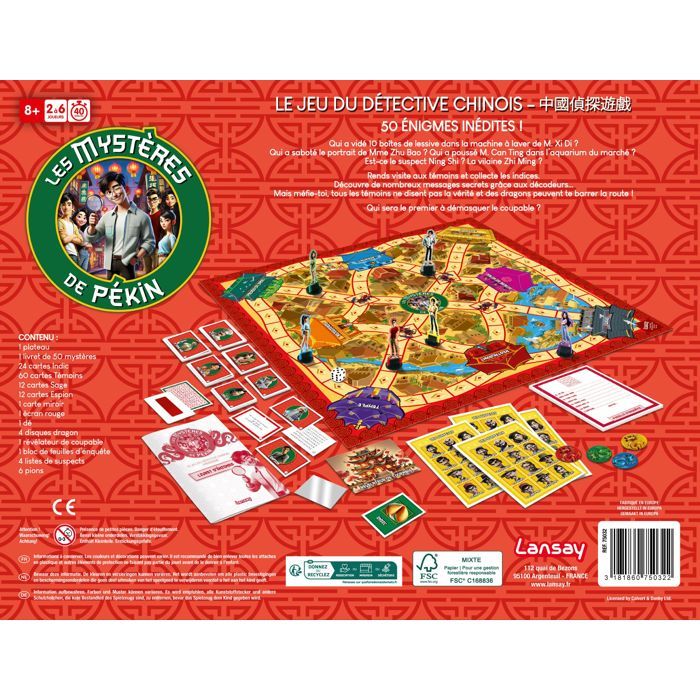 LES MYSTeRES DE PÉKIN - Jeu de société - LANSAY - Des 8 ans