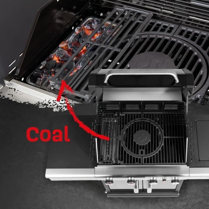 Landmann Triton PTS Maxx 4.1 gaz to coal barbecue gaz 4 feux + 1 br˚leur latÈral