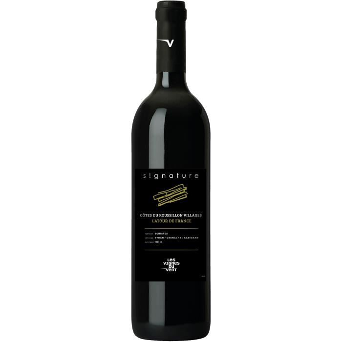Les Vignes du vin Signature Latour de France 2023 Côtes du Roussillon Villages - Vin rouge de Languedoc
