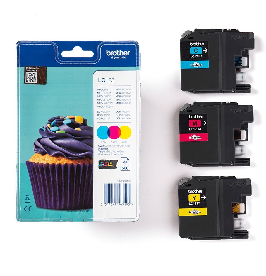 Brother LC123RBWBP Cartouche d'encre Couleurs