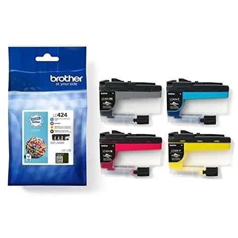 Pack de 4 Cartouches LC424VAL - BROTHER - Noir, Cyan, Magenta et Jaune haute capacité de 750 pages - Pour DCP-J1200W
