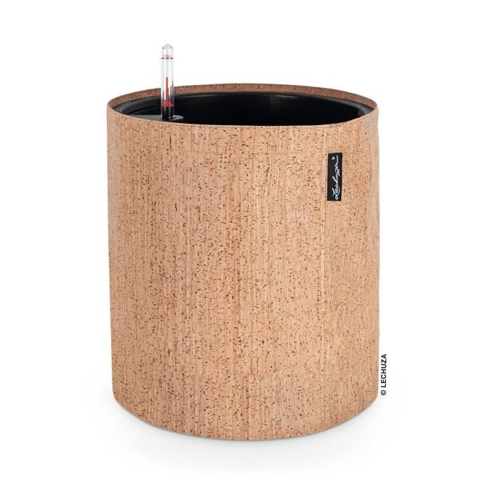 LECHUZA Pot de fleurs TRENDCOVER 32 Cork ALL-IN-ONE - Ø 32 × 33 cm - Naturel clair 441317