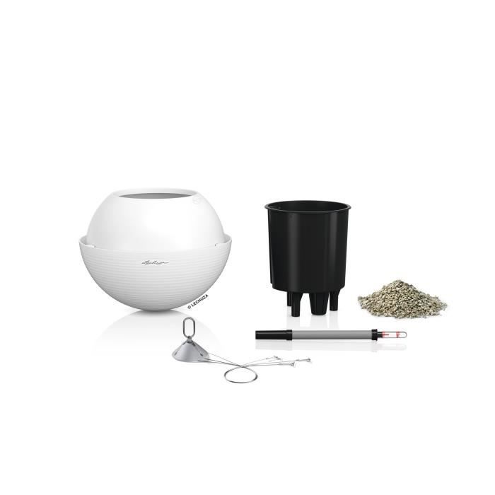 LECHUZA Jardiniere suspendue BOLA Color 32 ALL-IN-ONE - Ø 32 × 25cm - Blanc 443305