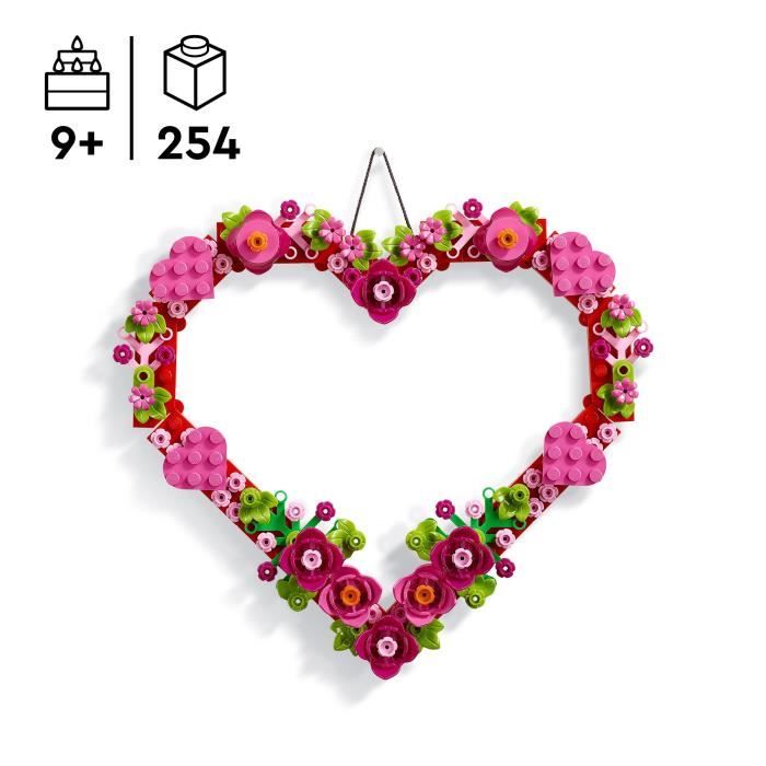 LEGO 40638 DÈcoration en Forme de Coeur - Jouet Pour Enfants de 9 Ans et Plus