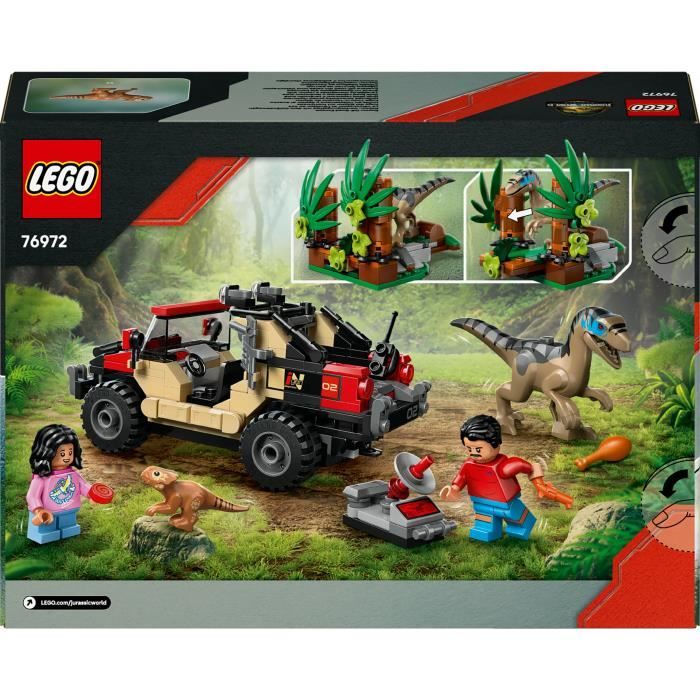 Jeu de construction - LEGO - 76972 - Jurassic World - Vélociraptor - 285 pieces - 4x4