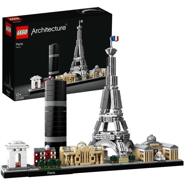 LEGO 21044 Architecture Paris Maquette a Construire avec Tour Eiffel, Collection Skyline, DÈcoration Maison, IdÈe de Cadeau