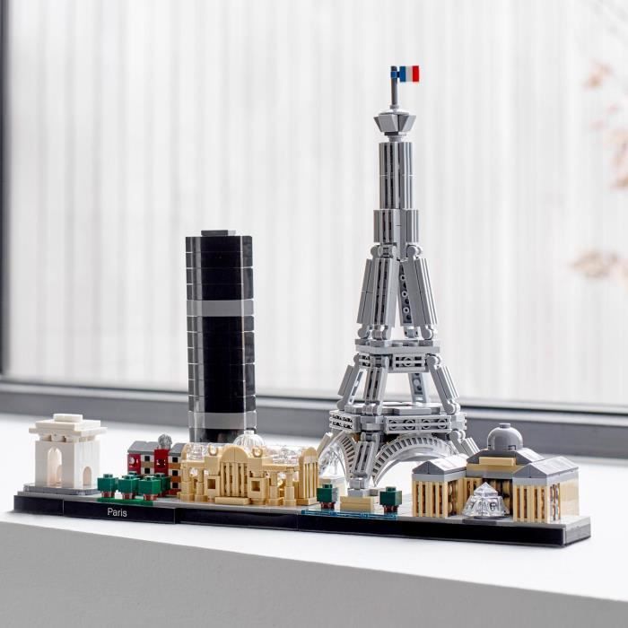 LEGO 21044 Architecture Paris Maquette a Construire avec Tour Eiffel, Collection Skyline, DÈcoration Maison, IdÈe de Cadeau