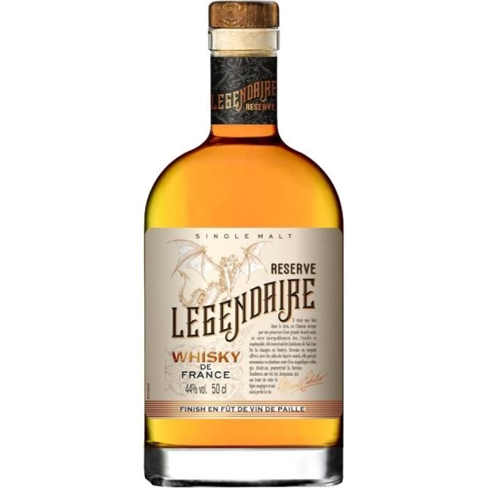 Legendaire Single Malt Whisky de France Finish en fût de vin de paille 44%vol 50cl