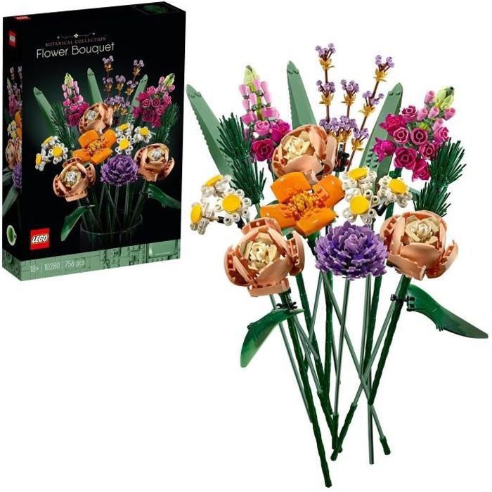 LEGO 10280 Icons Bouquet de fleurs, Fleurs artificielles, collection Botanicals, set pour adultes