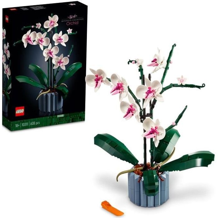 LEGO Icons 10311 L'Orchidée Plantes de Fleurs Artificielles d'Intérieur, Décoration de Maison