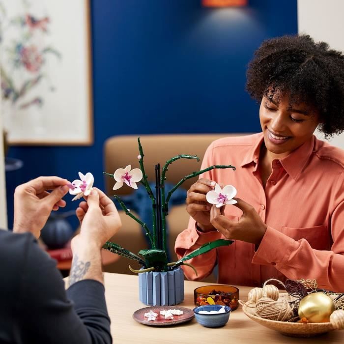 LEGO Icons 10311 L'Orchidée Plantes de Fleurs Artificielles d'Intérieur, Décoration de Maison