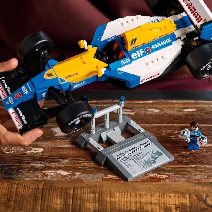LEGO Icons 10353 Williams Racing FW14B et Nigel Mansell - Voiture de course F1 pour adulte